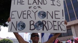 Immigrant rights march for amnesty in downtown Los Angeles, California