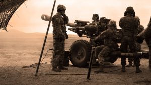soldiers from the US army complete drills