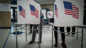Voters in Des Moines precincts 44, 58 and 59 cast their ballots at Callanan Middle School.