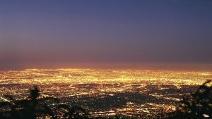 Los Angeles Basin as seen from Mount Wilson at dawn, Dec 12, 2002