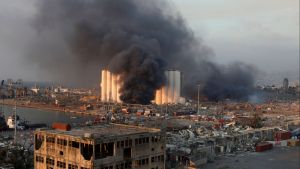 Image of the explosion in Lebanon. 