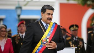 Nicolás Maduro speaking at an event.