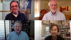 A screenshot of a recording of World Review on May 22, 2020.