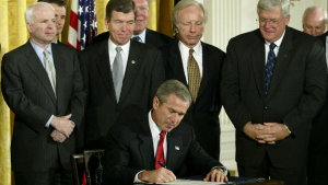 President Bush signs the Resolution Authorizing Force Against Iraq