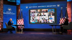 President-elect Joe Biden holds a conference video call alongside Vice President-elect Kamala Harris focused on foreign policy