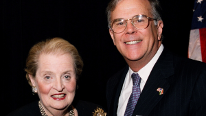 Former Secretary of State Madeleine Albright with Council President Marshall Bouton in 2003.