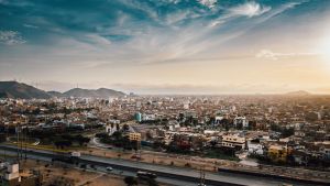 An aerial view of Lima, Peru