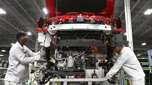 Workers in a Honda plant