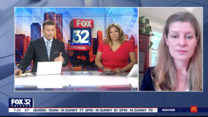 Screenshot of Lizzy Shackelford on Fox TV