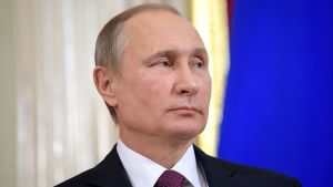 A photo of Russian President Vladimir Putin