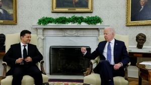 President Biden and Ukraine President Volodymyr Zelenskyy at the White House.