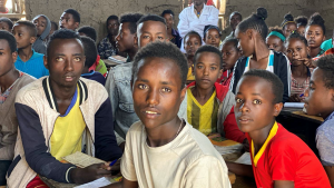 Schoolchildren in Ethiopia. 