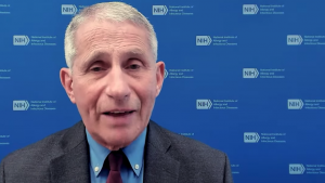 Anthony Fauci speaking on screen