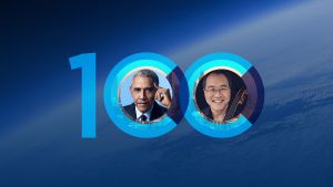 The Council's Centennial Celebration logo with Barack Obama and Yo-Yo Ma