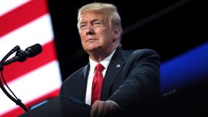 President Donald Trump standing at a podium
