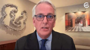 Screenshot of Ivo Daalder on screen