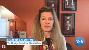 Screenshot of Elizabeth Shackelford on VOA.