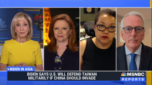 Screen shot of Ivo Daalder speaking on MSNBC's Andrea Mitchell Reports with New York Times Pentagon Correspondent Helene Cooper, and NBC’s Kelly O’Donnell. 