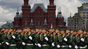 Russian soldiers on victory day