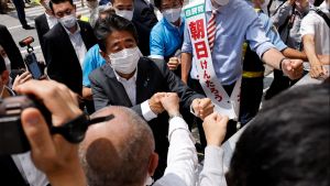 Former Japanese Prime Minister Abe Shinzo campaigning 