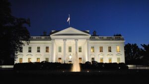 The White House at night time