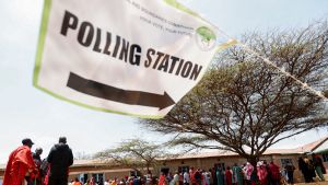 Voters line up to cast their ballots in Kajiado county, Kenya August 9, 2022