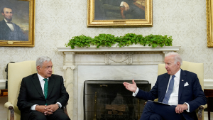 Biden meets with Mexican President Andres Manuel Lopez Obrador at the White House on July 12, 2022.