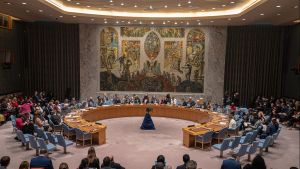 US Secretary of State Antony J. Blinken participates in a UN Security Council Meeting