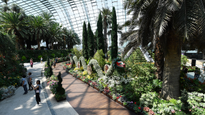 The flower dome at Garden by the Bay in Singapore on September 11, 2022.