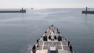 a ship in the waters near Taiwan
