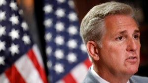 Rep. Kevin McCarthy speaks at a news conference