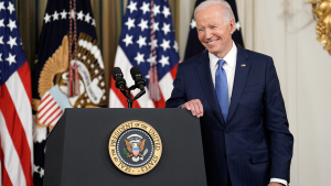 US President Joe Biden speaks after the midterm elections.