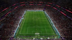 General view inside the World Cup stadium 