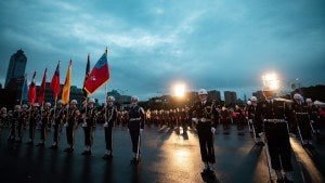 Taiwan's president holds a New Year's ceremony