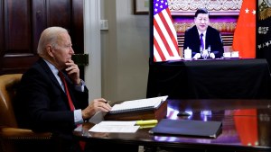 Joe Biden speaks virtually with Xi Jinping from the White House
