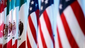 Image of Canada, Mexico and USA Flags