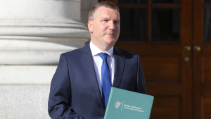 Michael McGrath presents Budget 2021 at Government Buildings in Dublin, Ireland on October 13, 2020.