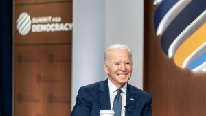 President Biden hosts a meeting at the Summit for Democracy