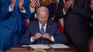 President Biden signs the Inflation Reduction Act of 2022 into law.
