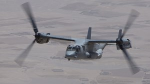 A US aircraft flies over Afghanistan