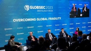 Foreign Minister Alexander Schallenberg took part in the GLOBSEC 2023 Forum in Bratislava.