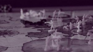 toy soldiers on a map