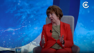 Catherine Ashton speaking at a Council event.