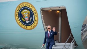 President Joe Biden steps off Air Force One