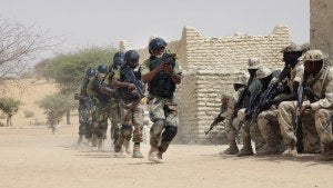 Nigerian special forces and Chadian troops participate with US advisors in the Flintlock exercise