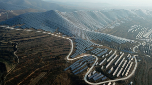 A solar panel installation in Ruicheng County in central China's Shanxi Province on Nov. 28, 2019