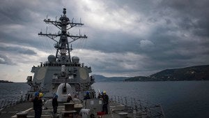 US Navy Ship in Yemen