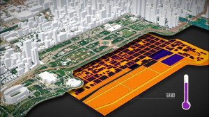Rendering of subsurface heat in Chicago