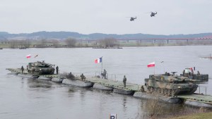 Polish and other NATO troops take part in military maneuvers