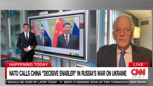 Ivo Daalder speaking on CNN over video call.